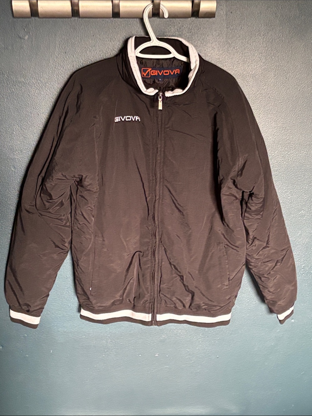 Men’s Black Bomber Jacket with Contrast Trim